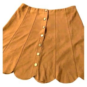 Faux suede skirt size medium